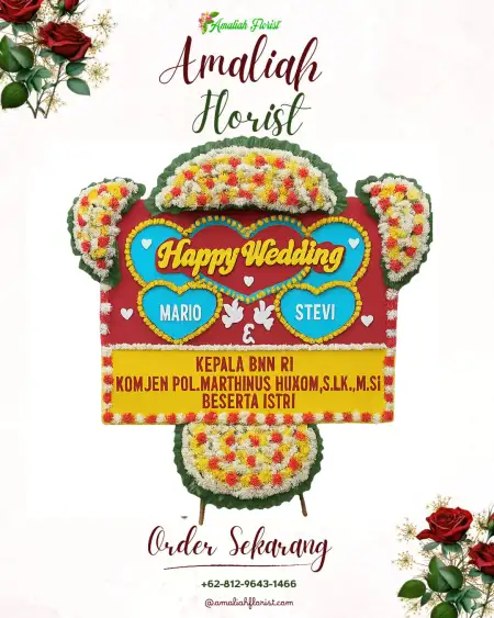 Papan Bunga Pernikahan Lopang